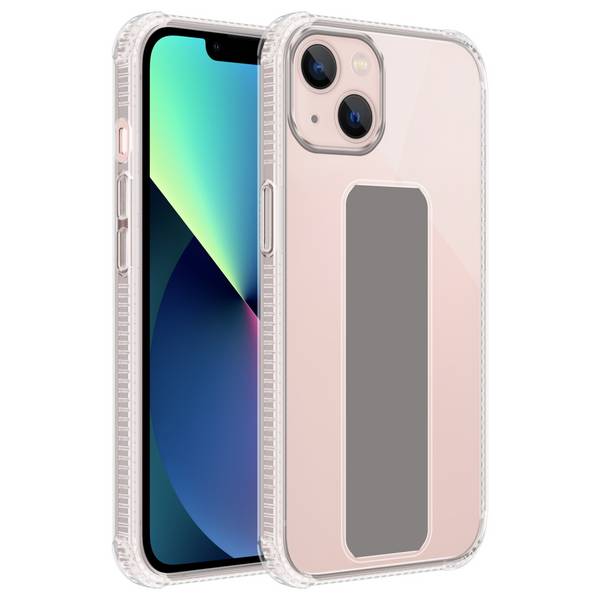 Cadorabo Schutzhülle für Apple iPhone 13 Hülle in Grau Etui TPU Silikon Case Cover Standfunktion