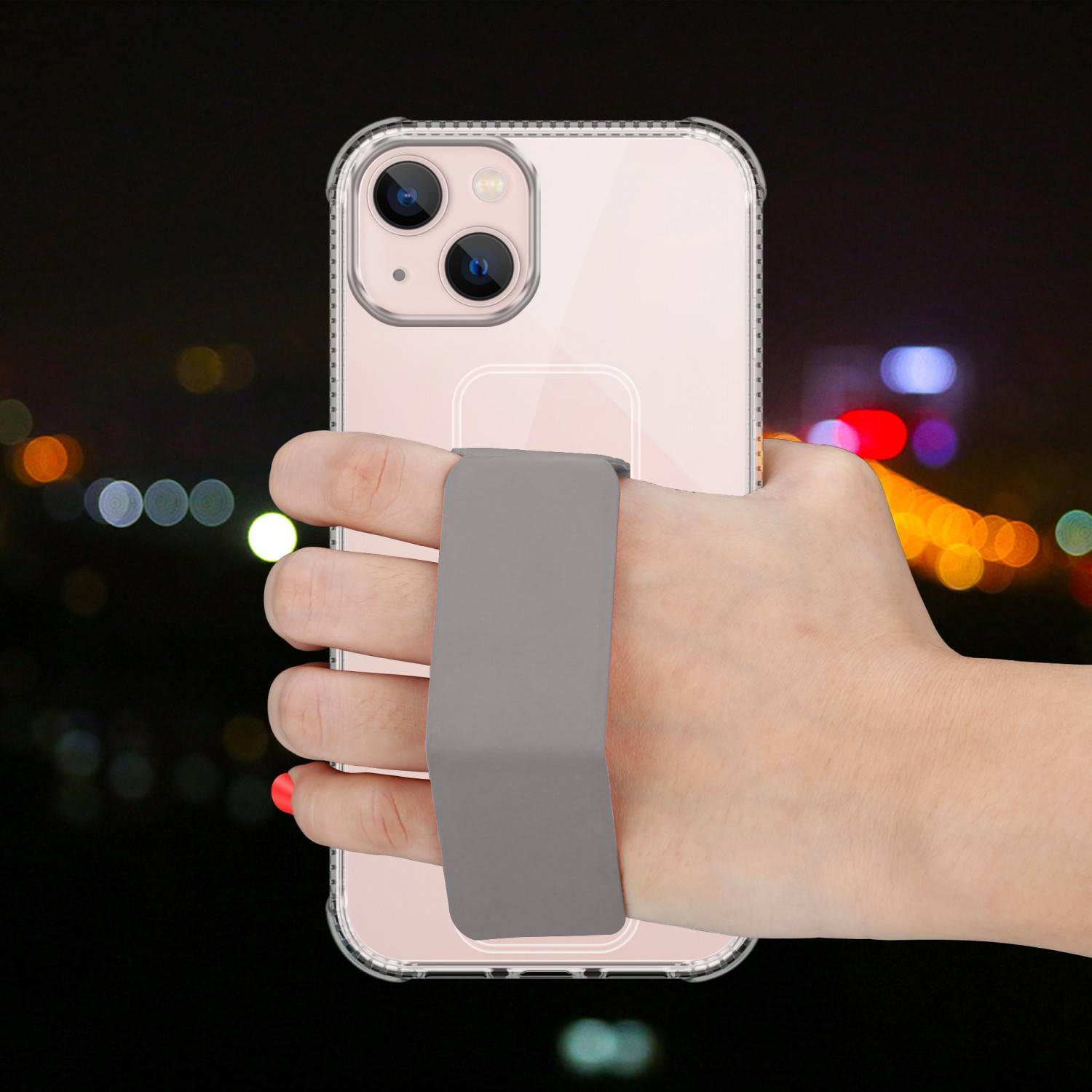 Cadorabo Schutzhülle für Apple iPhone 13 Hülle in Grau Etui TPU Silikon Case Cover Standfunktion-4
