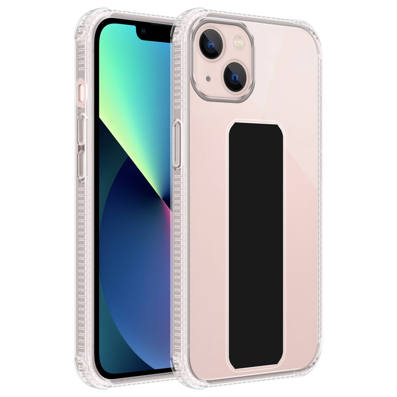 Cadorabo Schutzhülle für Apple iPhone 13 Hülle in Schwarz Etui TPU Silikon Case Cover Standfunktion-0
