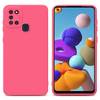 Cadorabo Hülle für Samsung Galaxy A21s Schutz Hülle in Rot TPU Silikon Etui Case Handyhülle