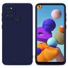 Cadorabo Hülle für Samsung Galaxy A21s Schutz Hülle in Blau TPU Silikon Etui Case Handyhülle