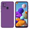 Cadorabo Hülle für Samsung Galaxy A21s Schutz Hülle in Lila TPU Silikon Etui Case Handyhülle