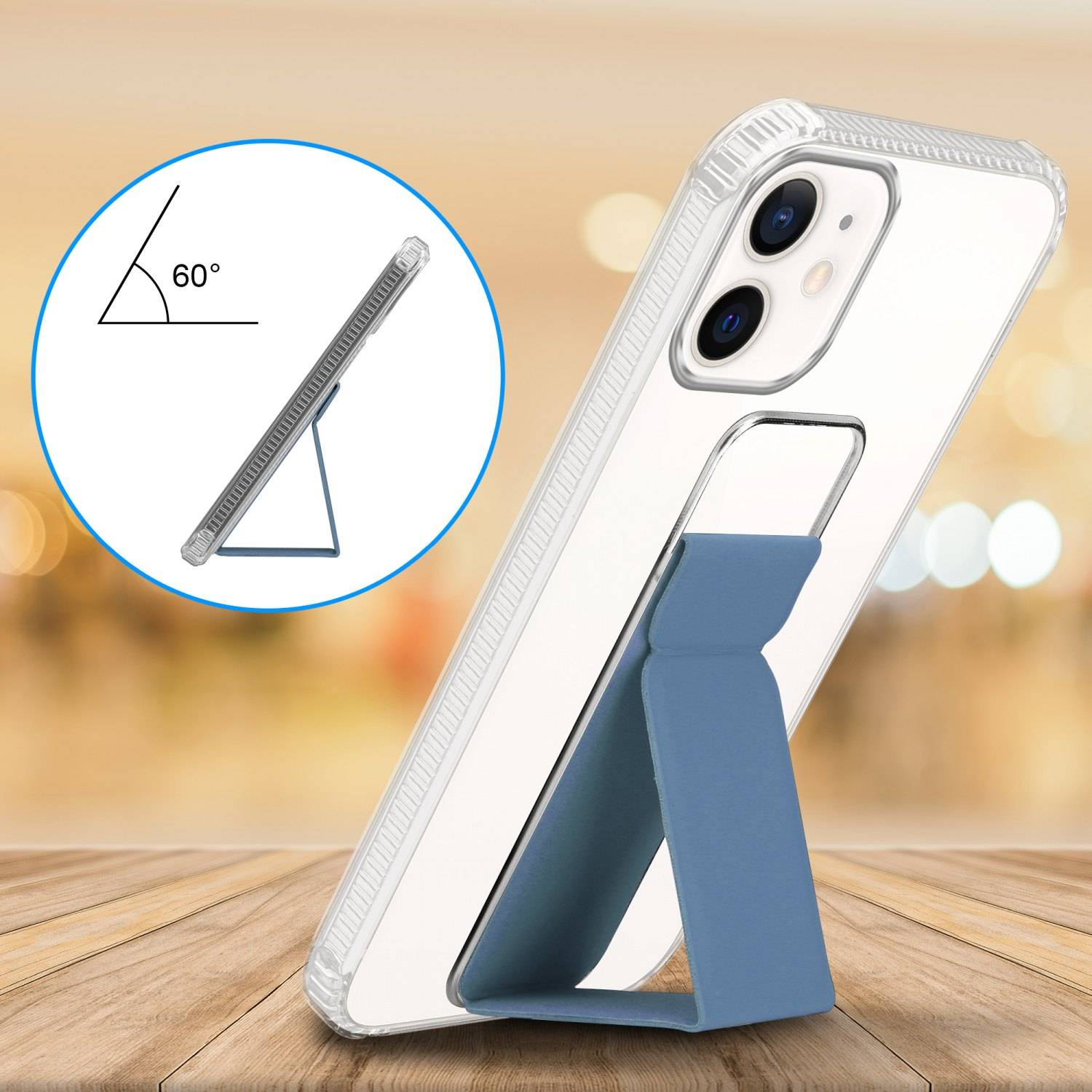 Cadorabo Schutzhülle für Apple iPhone 11 Hülle in Blau Etui TPU Silikon Case Cover Standfunktion-2