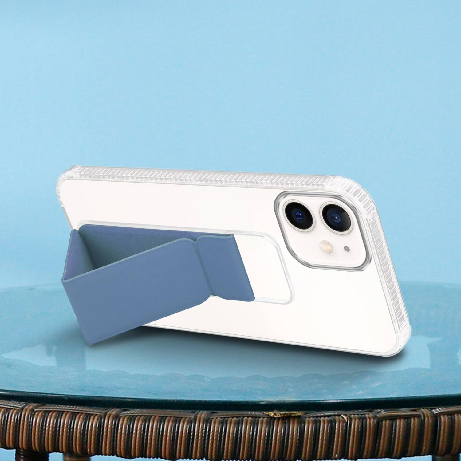 Cadorabo Schutzhülle für Apple iPhone 11 Hülle in Blau Etui TPU Silikon Case Cover Standfunktion-3