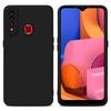 Cadorabo Hülle für Samsung Galaxy A21s Schutz Hülle in Schwarz TPU Silikon Etui Case Handyhülle