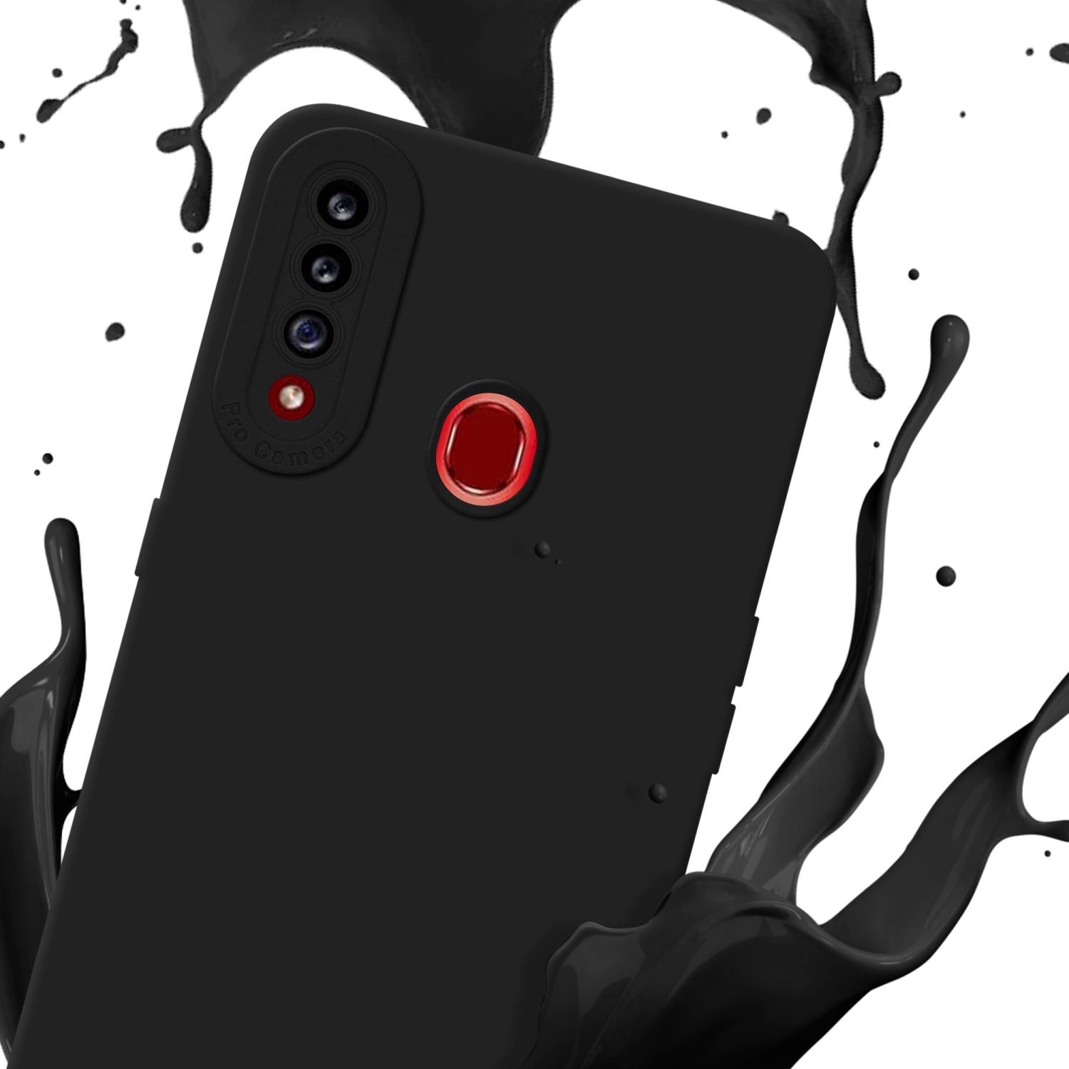 Cadorabo Hülle für Samsung Galaxy A21s Schutz Hülle in Schwarz TPU Silikon Etui Case Handyhülle-2