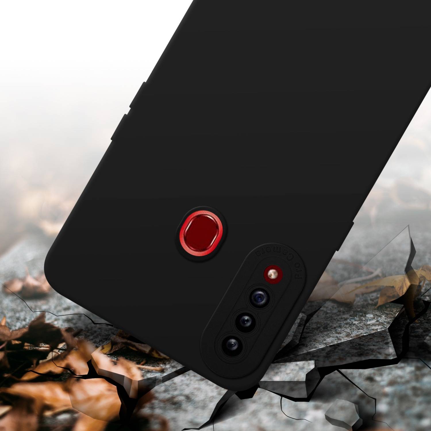 Cadorabo Hülle für Samsung Galaxy A21s Schutz Hülle in Schwarz TPU Silikon Etui Case Handyhülle-4
