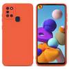 Cadorabo Hülle für Samsung Galaxy A21s Schutz Hülle in Orange TPU Silikon Etui Case Handyhülle