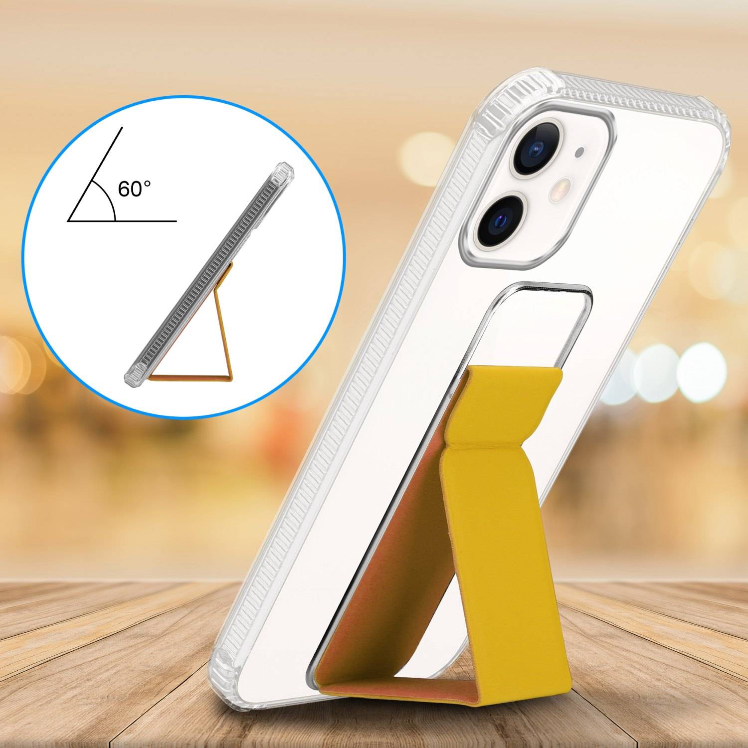 Cadorabo Schutzhülle für Apple iPhone 11 Hülle in Gelb Etui TPU Silikon Case Cover Standfunktion-2