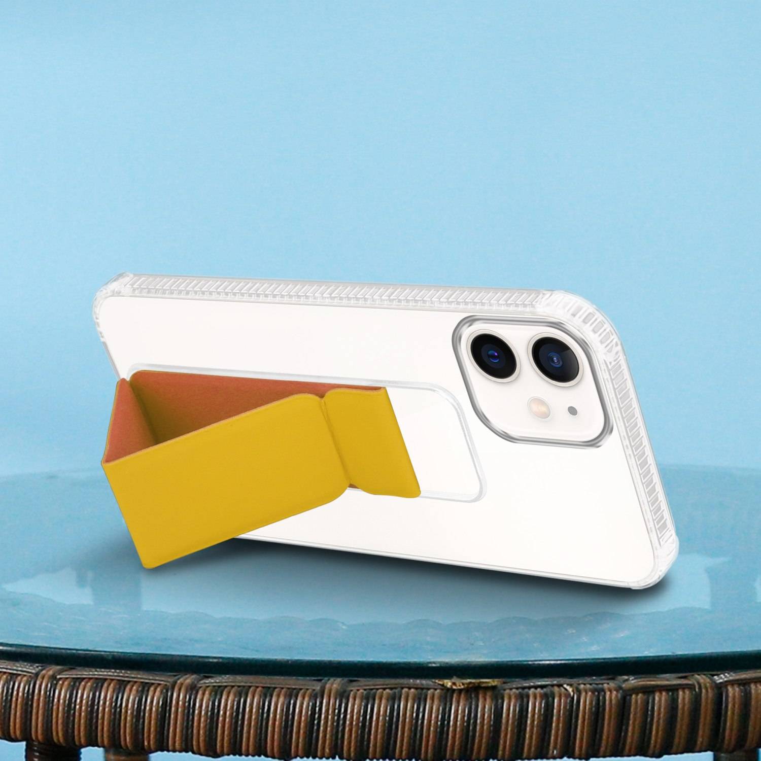 Cadorabo Schutzhülle für Apple iPhone 11 Hülle in Gelb Etui TPU Silikon Case Cover Standfunktion-3