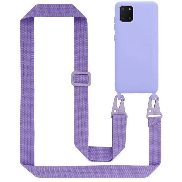 Cadorabo Schutzhülle für Samsung Galaxy A81 / NOTE 10 LITE / M60s Hülle in Lila Handykette Etui längenverstellbar Kordel