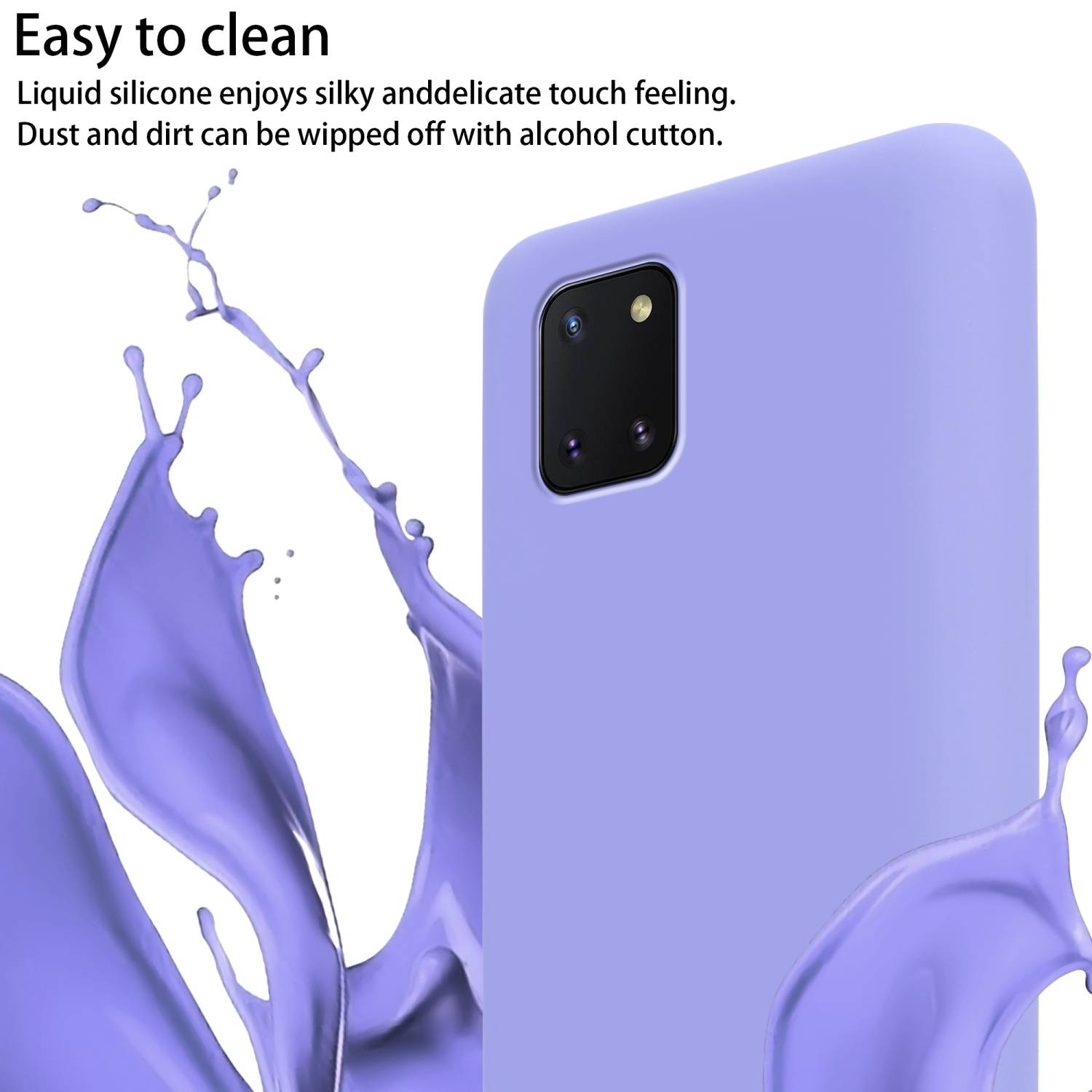 Cadorabo Schutzhülle für Samsung Galaxy A81 / NOTE 10 LITE / M60s Hülle in Lila Handykette Etui längenverstellbar Kordel-1