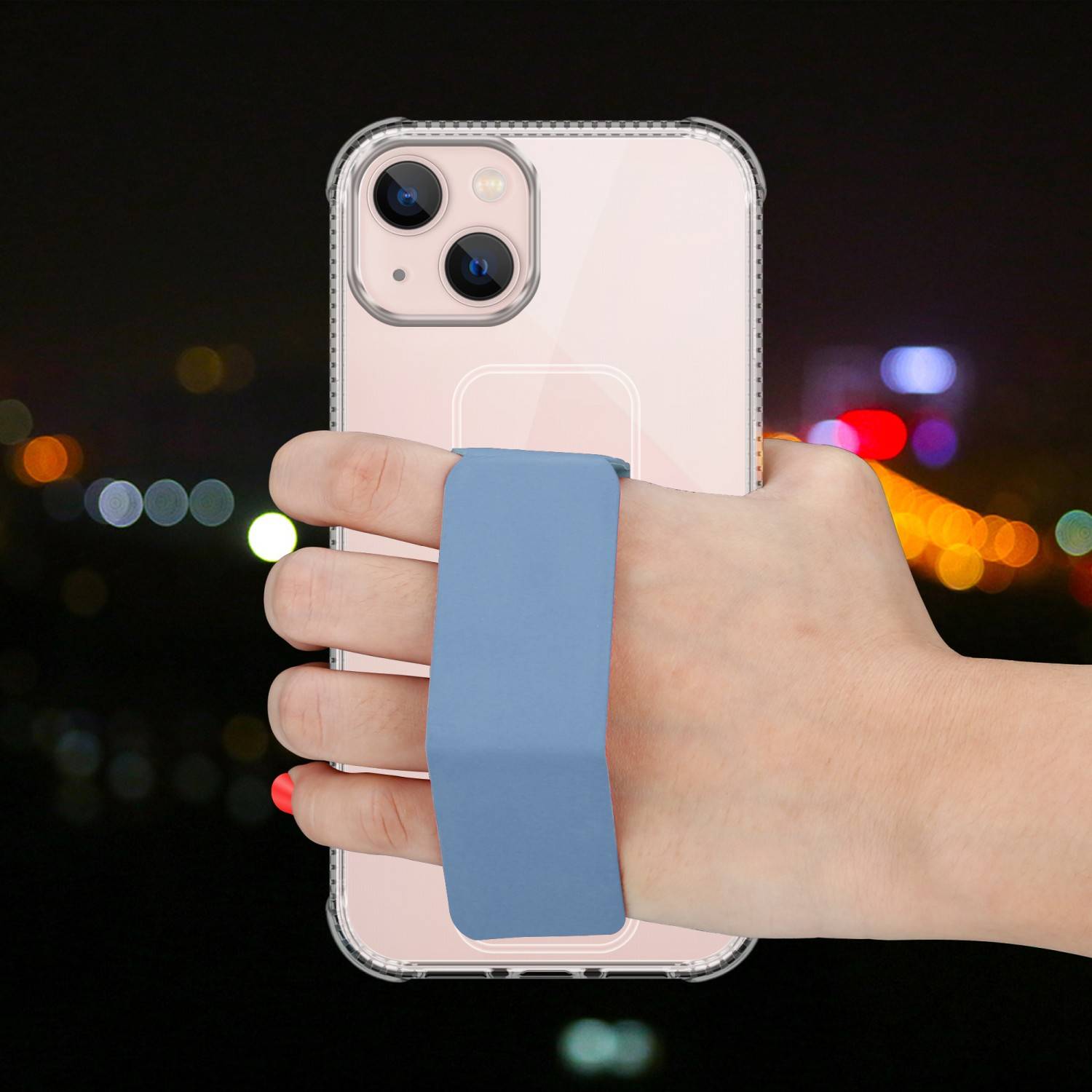 Cadorabo Schutzhülle für Apple iPhone 13 Hülle in Blau Etui TPU Silikon Case Cover Standfunktion-4