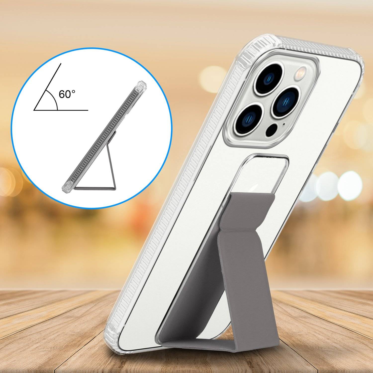 Cadorabo Schutzhülle für Apple iPhone 11 PRO Hülle in Grau Etui TPU Silikon Case Cover Standfunktion-2