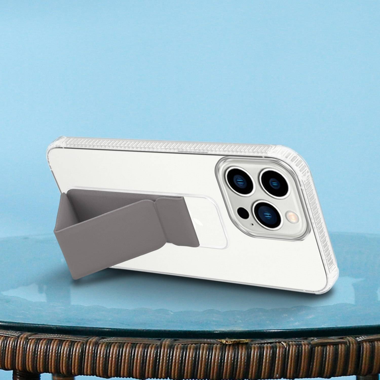 Cadorabo Schutzhülle für Apple iPhone 11 PRO Hülle in Grau Etui TPU Silikon Case Cover Standfunktion-3