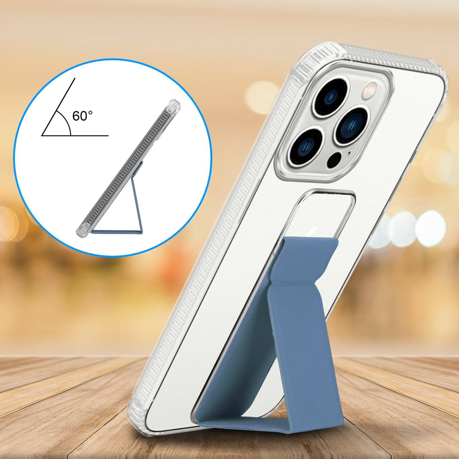 Cadorabo Schutzhülle für Apple iPhone 11 PRO MAX Hülle in Blau Etui TPU Silikon Case Cover Standfunktion-2