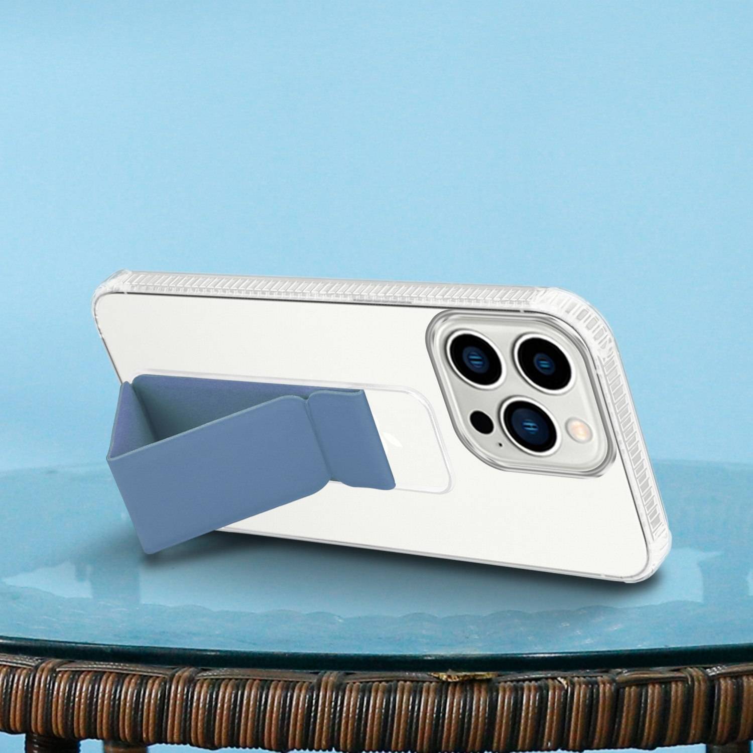Cadorabo Schutzhülle für Apple iPhone 11 PRO MAX Hülle in Blau Etui TPU Silikon Case Cover Standfunktion-3