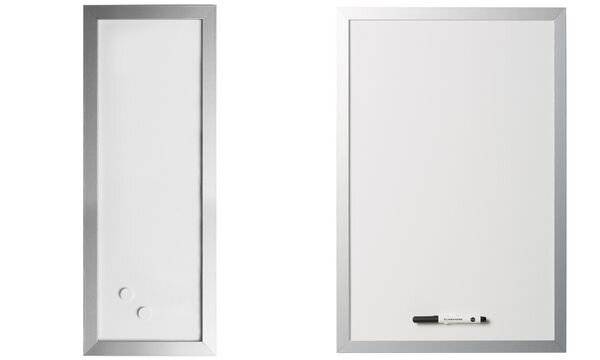 Bi-Office Design-Weißwandtafel, 600 x 200 mm, silber-1