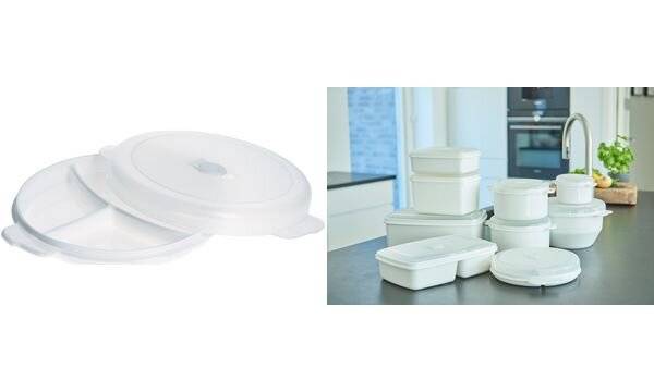 plast team Mikrowellen-Teller Micro, 3 Fächer (63600415)-1