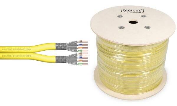 DIGITUS - Cat.7A S/FTP, Verlegekabel, 500 m, Duplex, Dca-s1a d1 a1-6