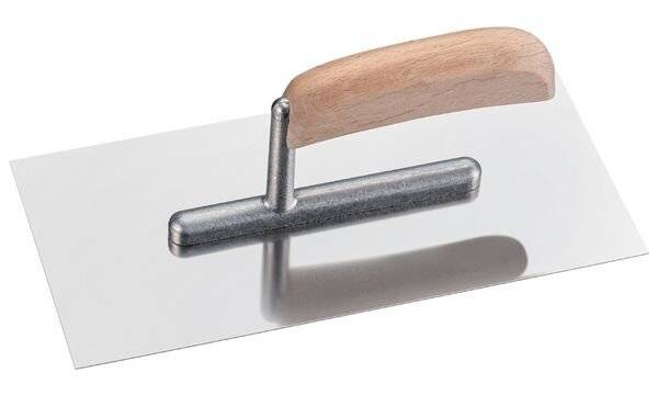 WESTEX Glättekelle Edelstahl, Holzgriff, 270 x 130 mm-1