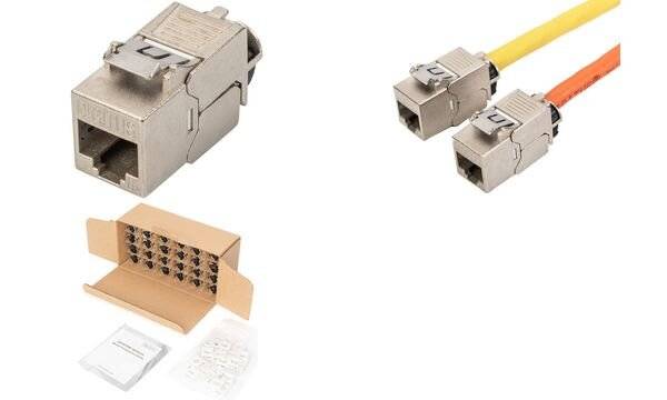DIGITUS - CAT 6A Keystone Modul, geschirmt mit intelligentem Kabelmanager, Set (24 Stück)-9