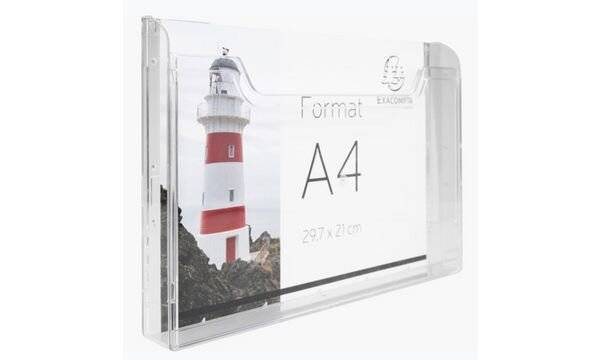Wandprospekthalter A4 quer 1Fach transparent-2