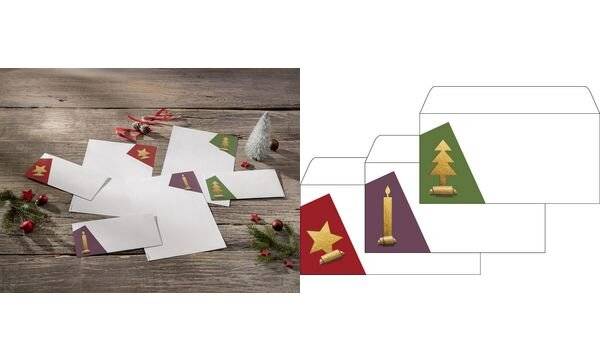 sigel Weihnachts-Umschlag-Set "Cut-out style", DIN lang (8203869)-0