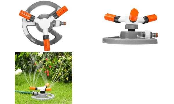 Bradas 3-Arm-Rasensprenger WHITE LINE, grau/weiß/orange-1