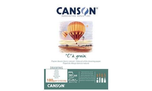 CANSON Zeichenpapierblock C à grain, DIN A3, 180 g/qm (5297865)-2