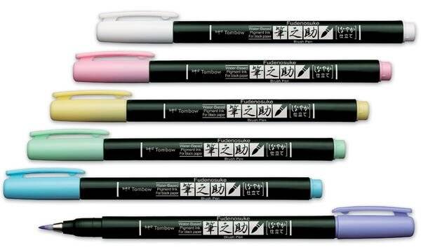 Tombow Kalligraphie-Stift Fudenosuke Pastel, gelb