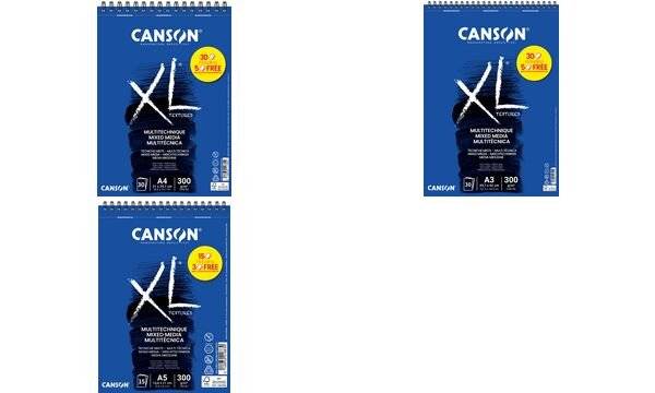 CANSON Studienblock XL MIXED MEDIA Textured Aktion, DIN A5 (5299287)-1