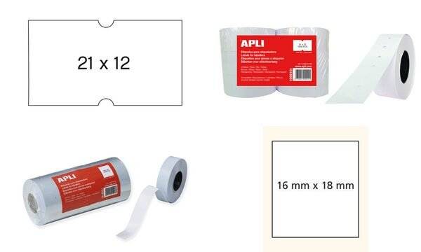 APLI Etiketten für Preisauszeichner, 21 x 12 mm, weiß-2