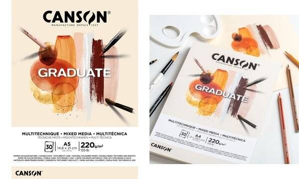 CANSON Studienblock GRADUATE MIXED MEDIA, natur, DIN A5-1