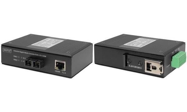 Industrieller Gigabit Medien Konverter RJ45, SC 0,5km-9