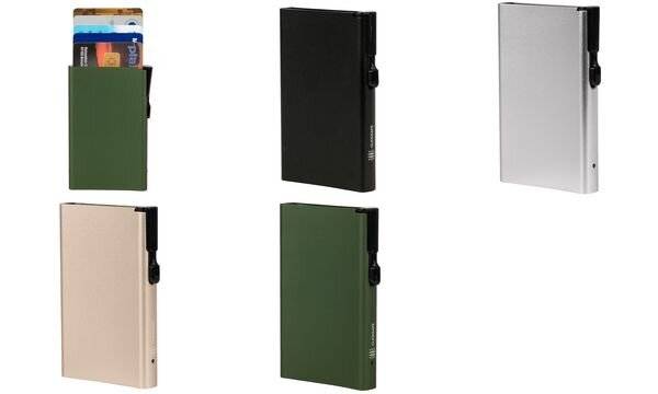 CLICKSAFE Kartenetui mit Clickbutton & RFID Schutz, silber (5318049)
