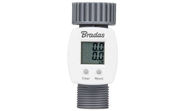 Bradas Digitaler Wasserzähler WHITE LINE, 3/4", grau/weiß-1
