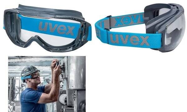 uvex 9320 93202 Schutzbrille inkl. UV-Schutz Weiß-Schwarz EN 166 DIN 166-6