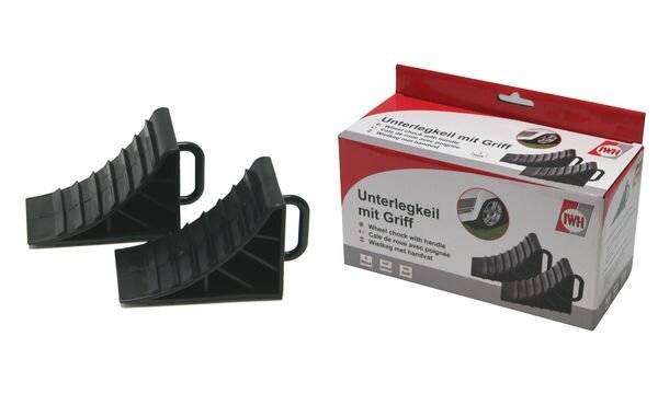 IWH Unterlegkeil mit Halter, schwarz, 2er Set (11570370)-1