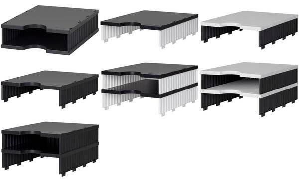 styro Aufbaueinheit styrodoc uno, 1 Fach, schwarz/grau (61000754)-0