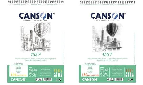 CANSON Zeichenpapierblock 1557, DIN A5, 120 g/qm, 50 Blatt (5299156)-0