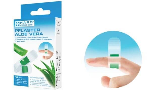 HARO Pflaster-Strips "Aloe Vera", transparent, 10er Pack (53600095)