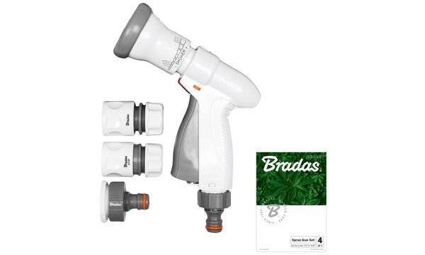 Bradas Gartenbrause-Set SUPER SPRAY, 4-teilig, grau/weiß-1