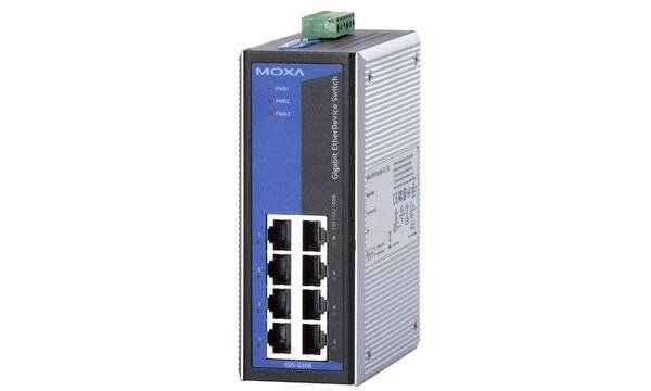 MOXA Unmanaged Industrial Gigabit Ethernet Switch, 8 Port (19006144)