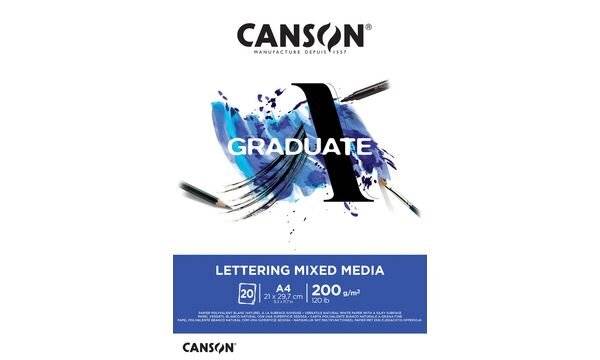 CANSON Studienblock GRADUATE LETTERING MIXED MEDIA, DIN A4 (5299263)-0