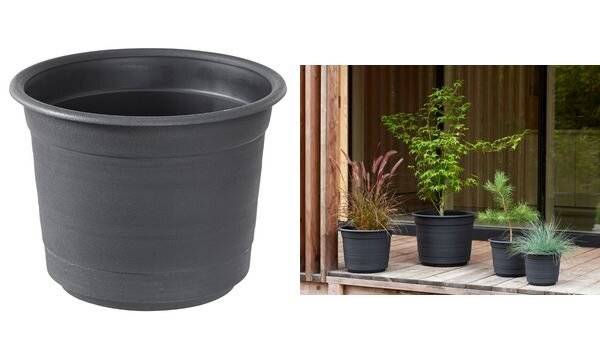 orthex Blumentopf EPOQUE, Durchmesser: 240 mm, schwarz (63500050)-1