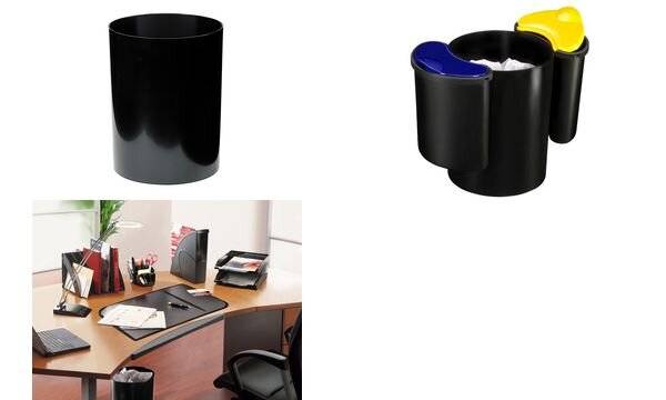CEP Papierkorb CONFORT mit Nasseinsätzen, schwarz/gelb/blau (52535229)-0