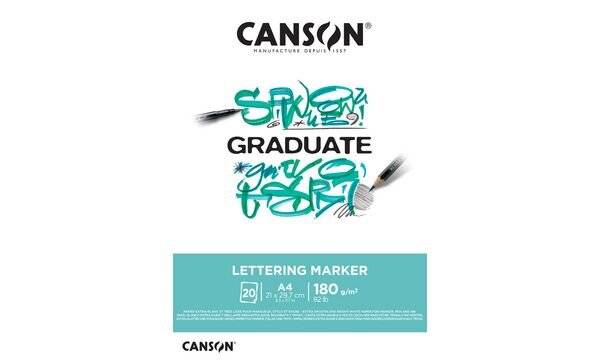 CANSON Studienblock GRADUATE LETTERING MARKER, DIN A4 (5299265)-0