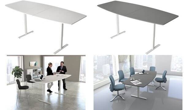 Konferenztisch Move 3 250x100cm höhenverstellbar bis 120cm weiß-2
