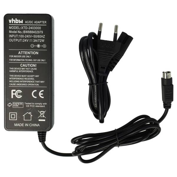 vhbw Netzteil kompatibel mit Epson TM-J7500 | TM-J7600, TM-L90, TM-T80, TM-T80P, TM-T88-II Drucker, Bondrucker - 230 cm